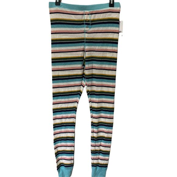 BP. Thermal Leggings size M NWT Blue Merchant Evie Stripe High Waist - Picture 1 of 8